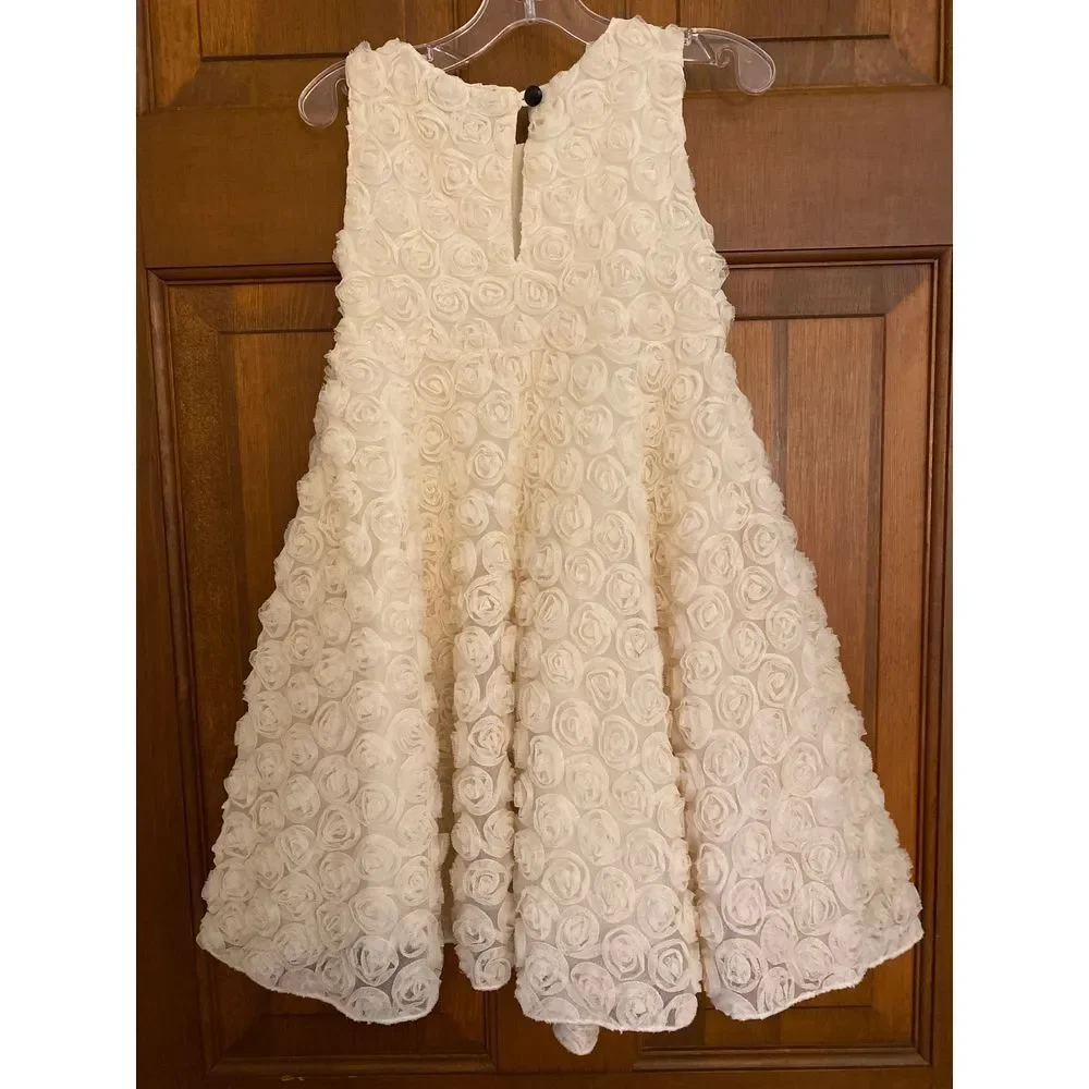 Gap Rosette Holiday Party Dress Toddler Girls 3T Sleeveless Christmas Santa Pics